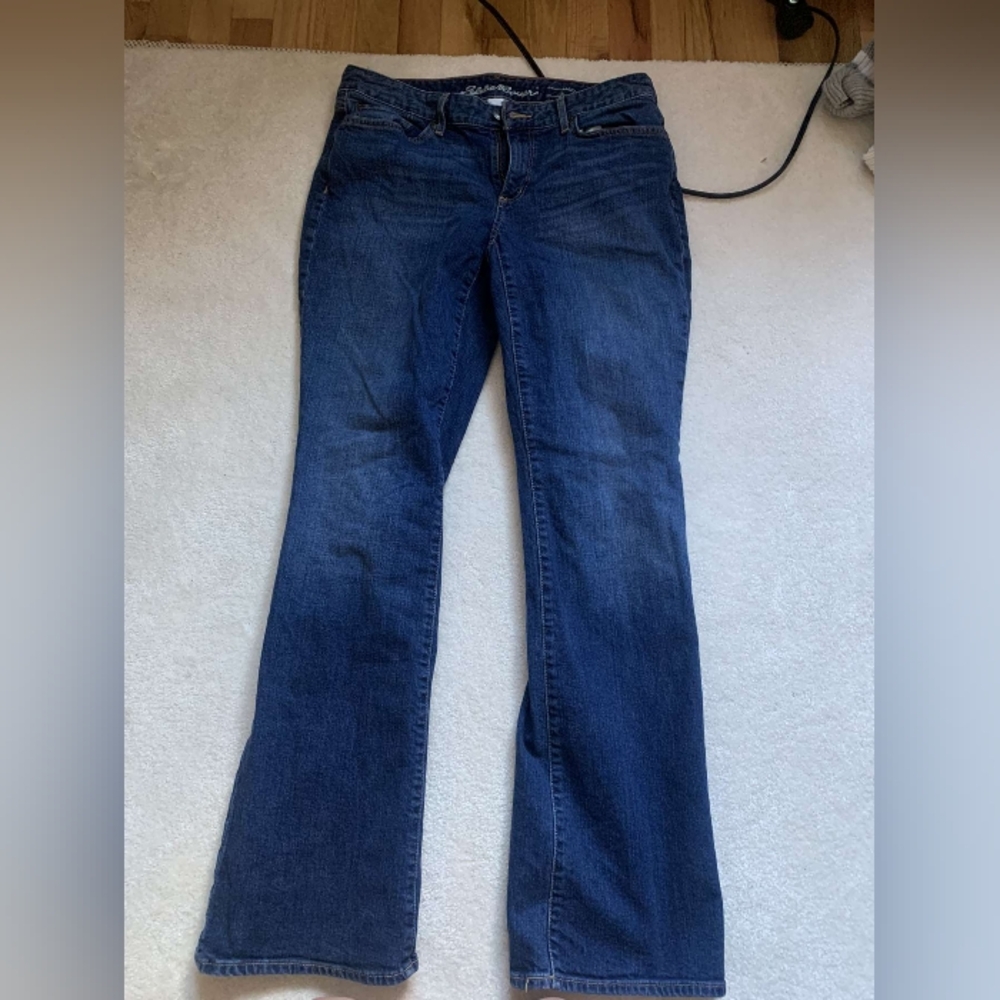 Curvy/Bootcut dark blue jeans (Eddie Bauer)